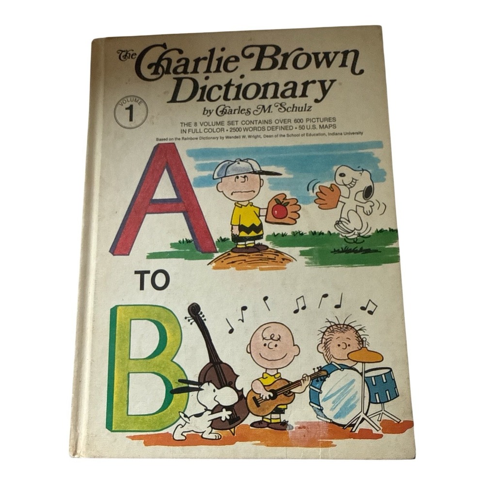 The Charlie Brown Dictionary Volume 1 A‎ to B Vintage Children's Book 1973